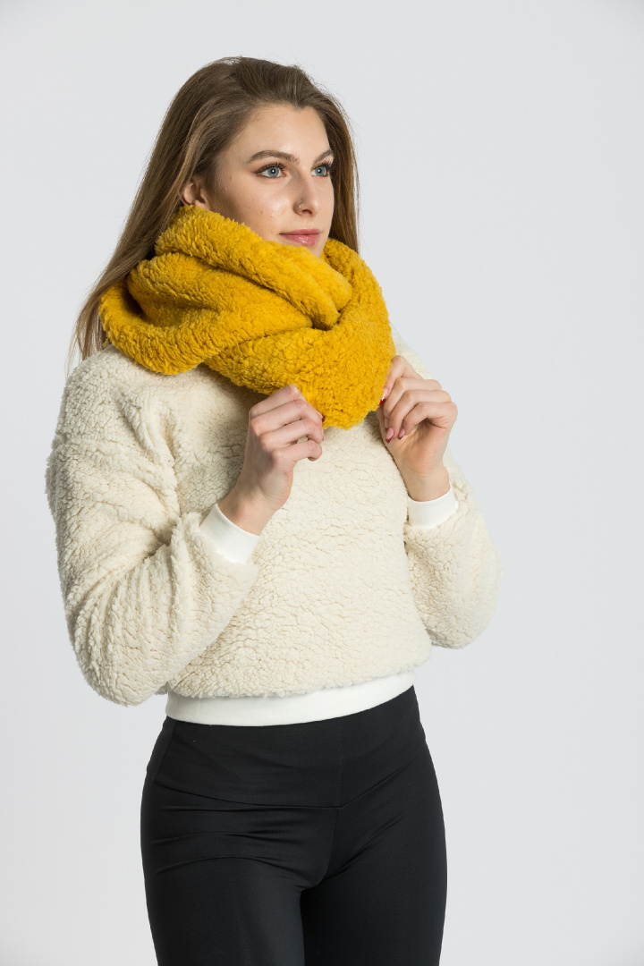 GoldBee Kruhová Šála Doba Ledová Gold (Barva Gold, Velikost M)