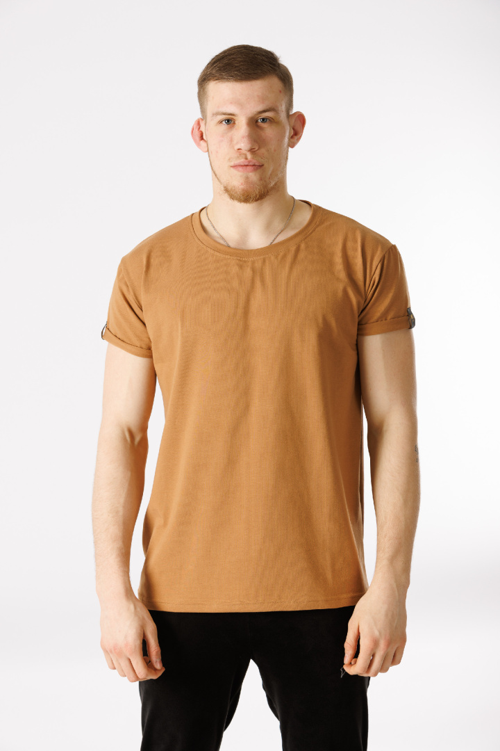 GoldBee Pánské Tričko Organic Brown (Barva Brown, Velikost L)