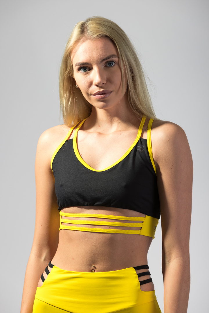 GoldBee Top Anastasiia BI Black and Yellow