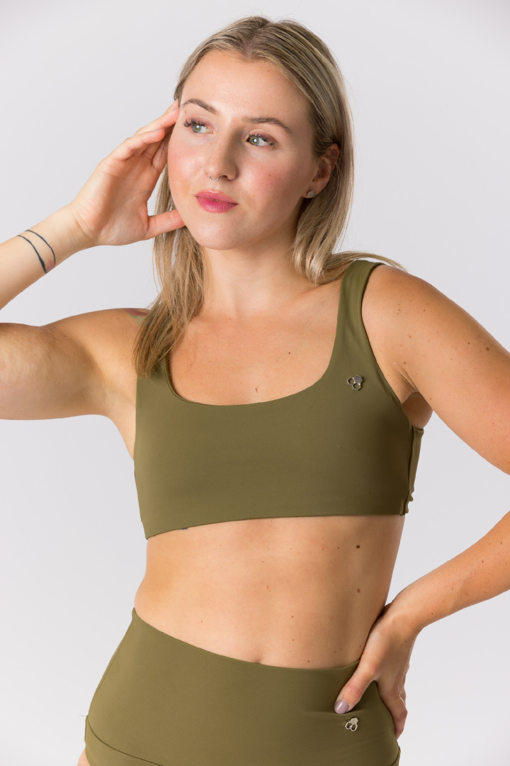 GoldBee Basic Plavky Vrchní Díl Moss Green (Barva Moss Green, Velikost L)