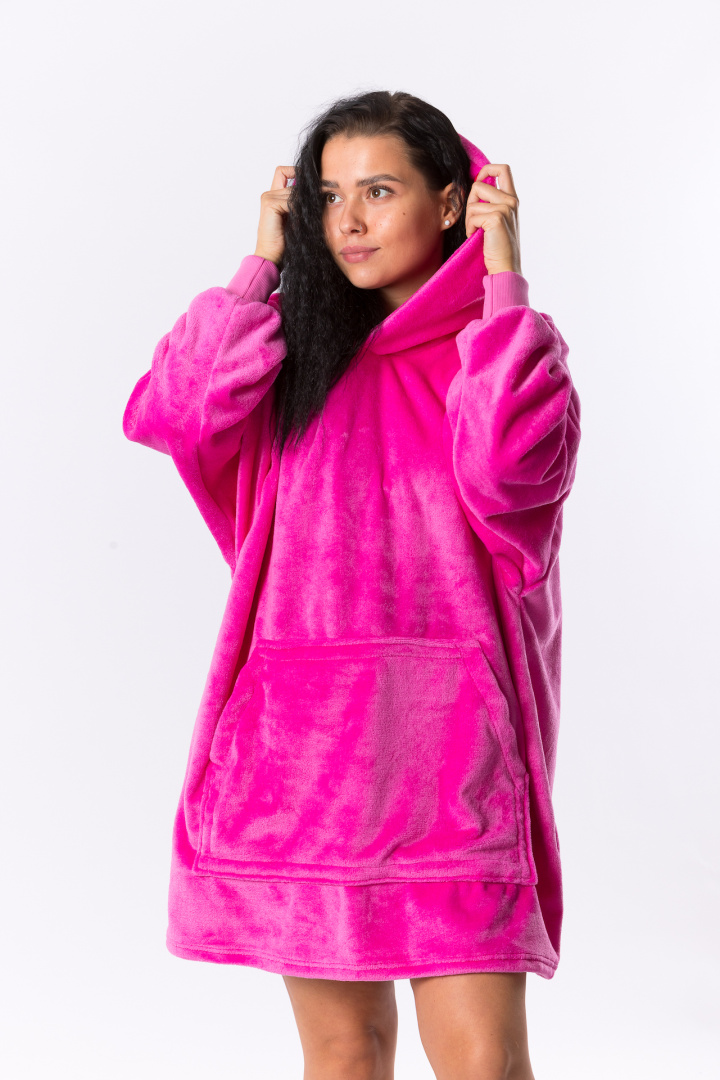GoldBee Mikina Doba Ledová Fluffy Fuchsia (Barva Fuchsia, Velikost XS-L)