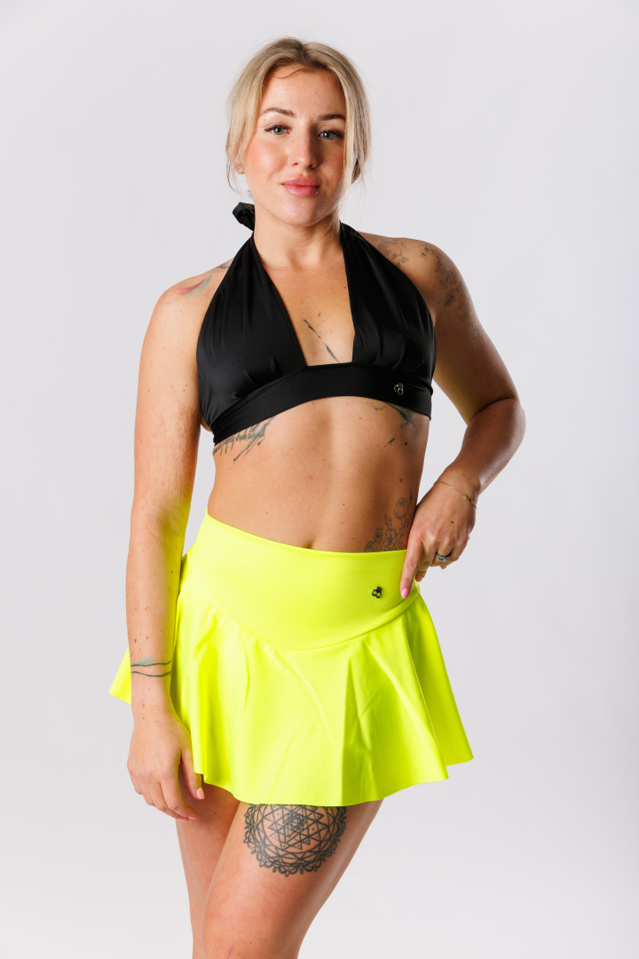 GoldBee Plavky Stahovací Sukně Brazilky Neon Yellow (Barva Neon Yellow, Velikost 3XL)