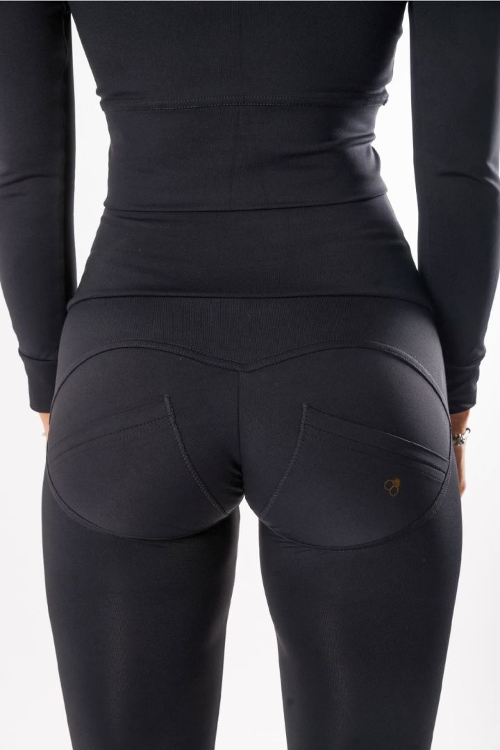 GoldBee Zateplené Legíny Push-Up Pro Lycra Black (Barva Black, Velikost 3XL)