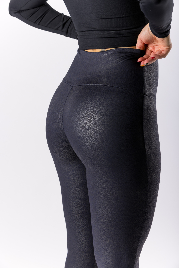 GoldBee Legíny B2 Koženkové Dark Blue (Barva Dark Blue, Velikost 3XL)