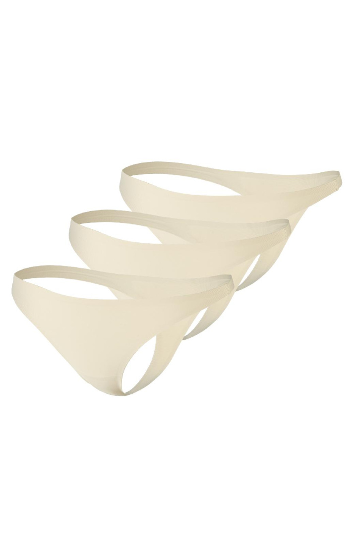 GoldBee Neviditelné Tanga Nude 3 Pack (Barva Nude, Velikost S)