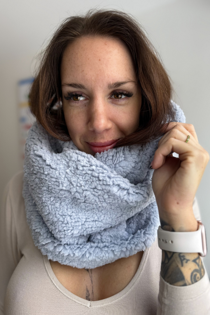 GoldBee Kruhová Šála Doba Ledová Snow Blue (Barva Blue, Velikost M)