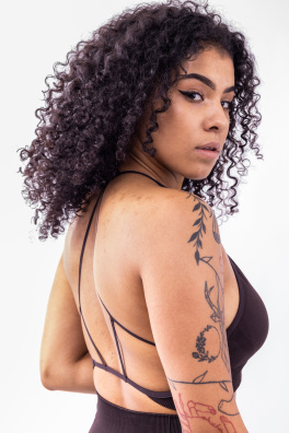 GoldBee Podprsenka BePadded Black Coffee (Barva Coffee, Velikost L)