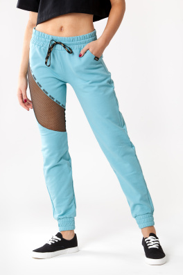 GoldBee Tepláky Chicago Dusty Aqua (Barva Aqua, Velikost L)