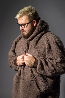 GoldBee Mikina Doba Ledová Taupe (Barva Taupe, Velikost XL-4XL)