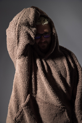 GoldBee Mikina Doba Ledová Taupe (Barva Taupe, Velikost XL-4XL)