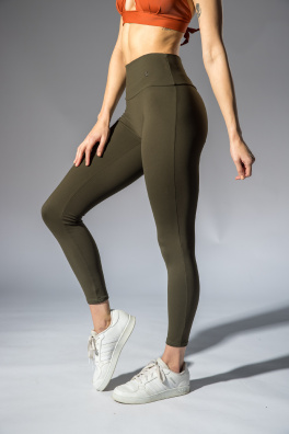 GoldBee Legíny B3 Zateplené Dark Green (Barva Green, Velikost L)