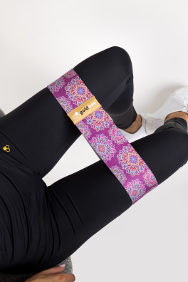 GoldBee Posilovací guma BeBooty Mandala Purple (Barva Mandala, Velikost L)