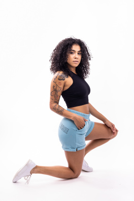 GoldBee Kraťásky LA Dusty Aqua (Barva Aqua, Velikost L)