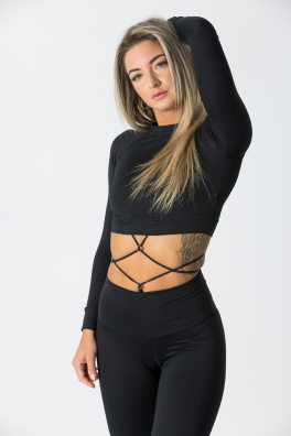 GoldBee Legíny Lycra Fifty Shades Of Black (Barva Black, Velikost L)