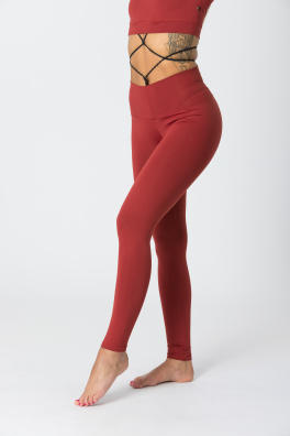 GoldBee Legíny Lycra Fifty Shades Of Brick Red (Barva Brick Red, Velikost L)