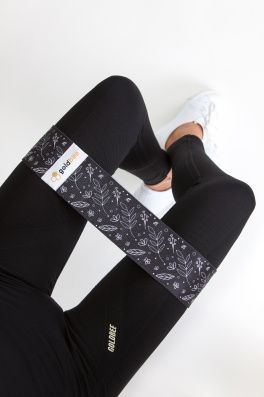 GoldBee Posilovací guma BeBooty Black Plant (Barva Black, Velikost L)