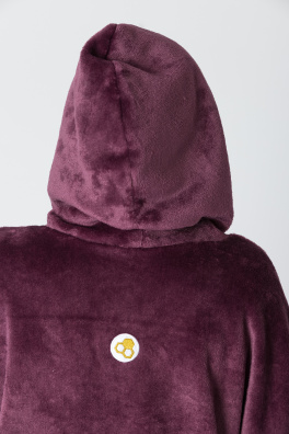 GoldBee Mikina Doba Ledová Fluffy Bordeaux (Barva Bordeaux, Velikost XL-4XL)