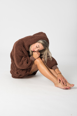 GoldBee Mikina Doba Ledová Chocolate (Barva Chocolate, Velikost XL-4XL)