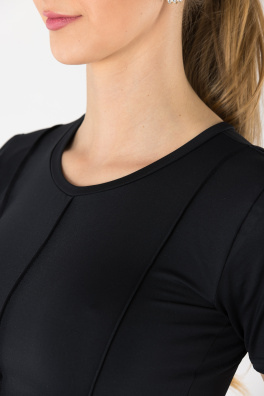 GoldBee Crop-Top Anastasiia Lines Black (Barva Black, Velikost XS)