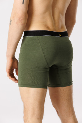 GoldBee Boxerky Dlouhé Army (Barva Army, Velikost L)