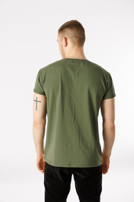 GoldBee Pánské Tričko Organic Army (Barva Army, Velikost L)