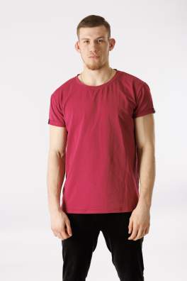 GoldBee Pánské Tričko Organic Dark Pink (Barva Dark Pink, Velikost M)