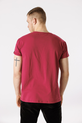 GoldBee Pánské Tričko Organic Dark Pink (Barva Dark Pink, Velikost M)