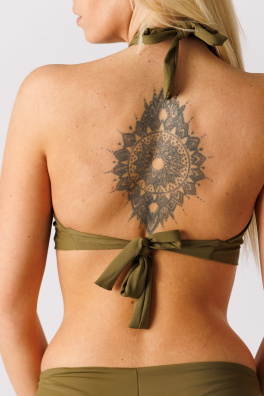 GoldBee Plavky Cross Vrchní Díl Moss Green (Barva Moss Green, Velikost L)