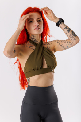 GoldBee Plavky Cross Vrchní Díl Moss Green (Barva Moss Green, Velikost L)