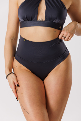 GoldBee Plavky Stahovací Brazilky Dark Grey (Barva Dark Grey, Velikost L)