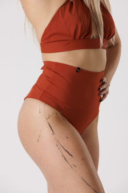 GoldBee Plavky Stahovací Brazilky Copper (Barva Copper, Velikost L)