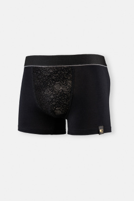 GoldBee Boxerky Erotic Krajka Black (Barva Black, Velikost L)