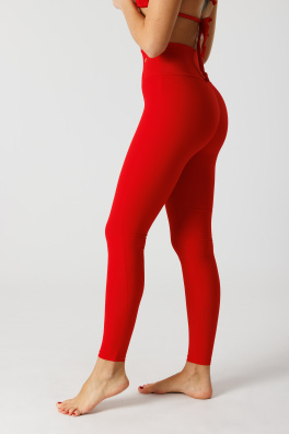 GoldBee Legíny Tenké Red (Barva Red, Velikost XL)