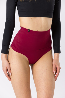 GoldBee Plavky Stahovací Brazilky Bordo (Barva Bordo, Velikost L)