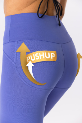 GoldBee Legíny Push-Up Lycra AirForce Blue (Barva Airforce Blue, Velikost L)