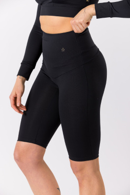 GoldBee Dlouhé Kraťásky Stahující Celé Břicho Black (Barva Black, Velikost 5XL)