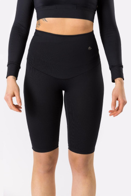 GoldBee Dlouhé Kraťásky Stahující Celé Břicho Black (Barva Black, Velikost 5XL)