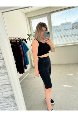 GoldBee Dlouhé Kraťásky Stahující Celé Břicho Black (Barva Black, Velikost 5XL)