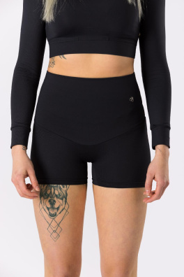 GoldBee Krátké Kraťásky Stahující Celé Břicho Black (Barva Black, Velikost L)