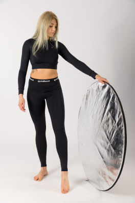 GoldBee Legíny Black Logo BeOne Lycra Black (Barva Black, Velikost XL)