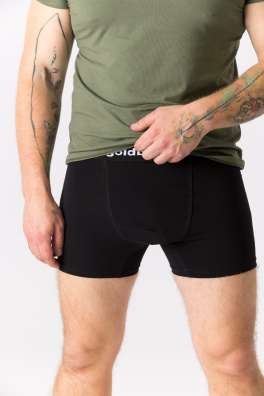 GoldBee Boxerky Logo Black (Barva Black, Velikost 3XL)
