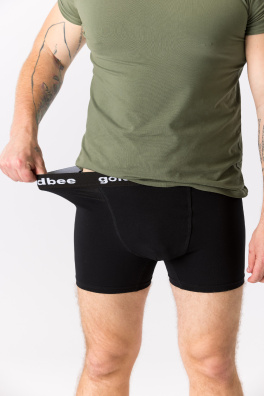 GoldBee Boxerky Logo Black (Barva Black, Velikost 3XL)