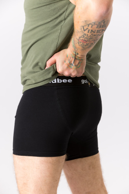 GoldBee Boxerky Logo Black (Barva Black, Velikost 3XL)