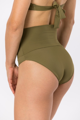 GoldBee Plavky Stahovací Kalhotky Moss Green (Barva Moss Green, Velikost 3XL)