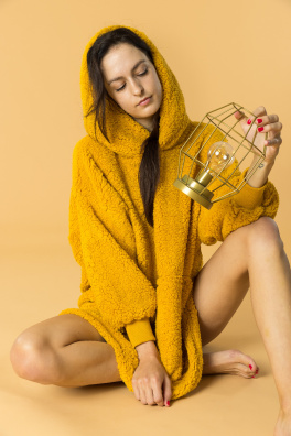 GoldBee Mikina Doba Ledová Gold (Barva Gold, Velikost XL-4XL)