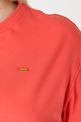 GoldBee Crop-Top Organic Coral (Barva Coral, Velikost L)