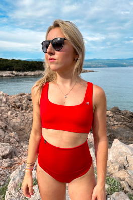 GoldBee Basic Plavky Vrchní Díl Red (Barva Red, Velikost L)