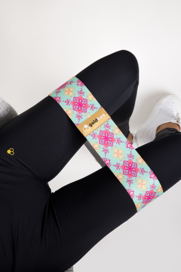 GoldBee Posilovací guma BeBooty Mandala Green (Barva Mandala Green, Velikost L)