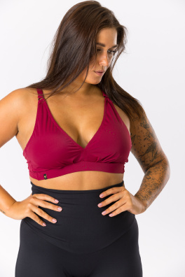 GoldBee Plavky Vrchní Díl Triangle Bordo (Barva Bordo, Velikost L)