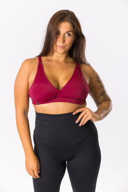 GoldBee Plavky Vrchní Díl Triangle Bordo (Barva Bordo, Velikost L)